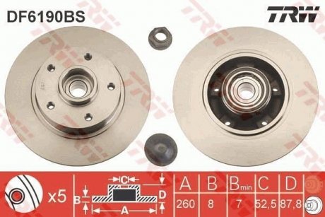 Автозапчастина TRW DF6190BS