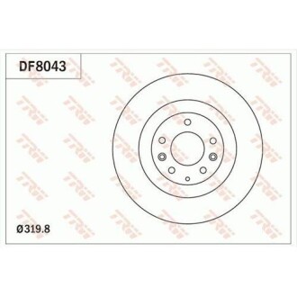 Диск гальмівний TRW DF8043