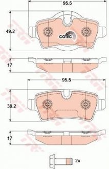 Комплект гальмівних колодок з 4 шт. дисків TRW GDB1766