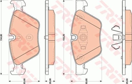 Колодки гальмівні дискові TRW GDB1810