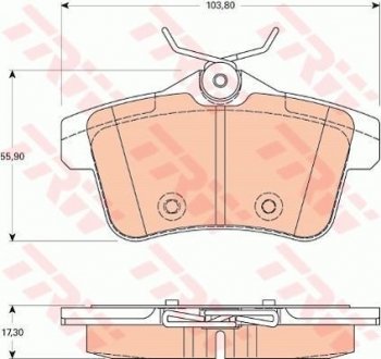 Комплект гальмівних колодок TRW GDB1828