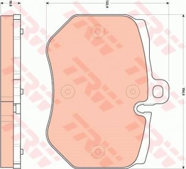 Комплект гальмівних колодок - дискові TRW GDB1848