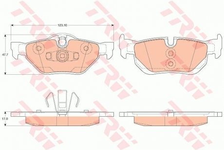 Комплект гальмівних колодок - дискові TRW GDB2050