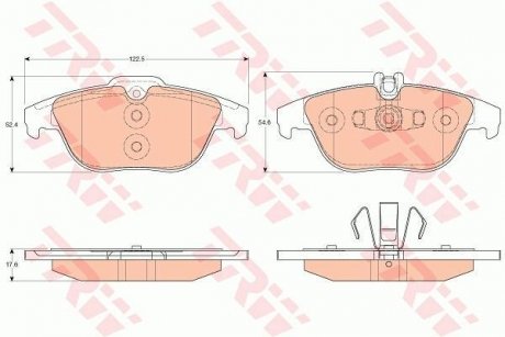 Комплект гальмівних колодок - дискові TRW GDB2051