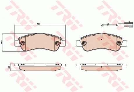 Комплект гальмівних колодок TRW GDB2068