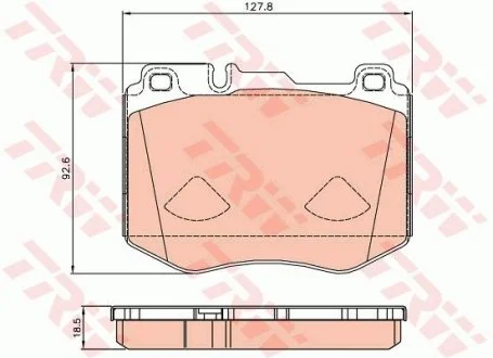 Гальмівні колодки дискові передні Mercedes C W205 / E W213 / GLC X253  TRW GDB2081