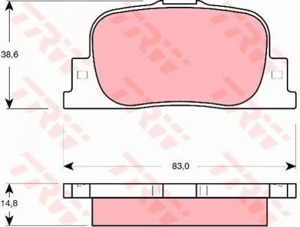 Комплект гальмівних колодок TRW GDB3278