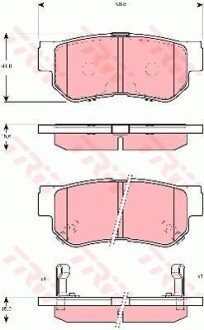 Комплект гальмівних колодок з 4 шт. дисків TRW GDB3298 (фото 1)