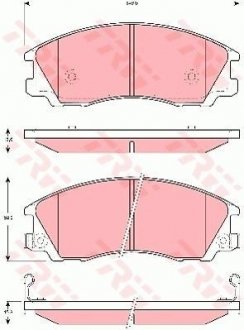 Комплект гальмівних колодок з 4 шт. дисків TRW GDB3299