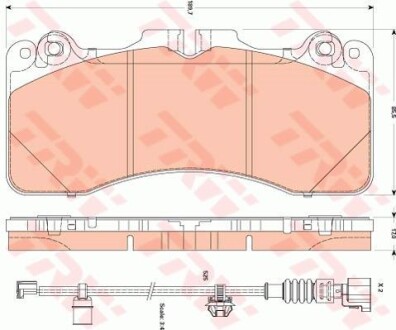 Колодки гальмівні дискові TRW GDB3506