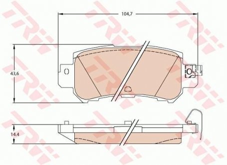 Комплект гальмівних колодок - дискові TRW GDB3539