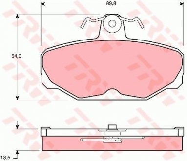 Комплект гальмівних колодок TRW GDB472