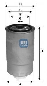 Фільтр паливний UFI 24.H2O.05