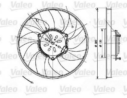 Вентилятор, охолодження двигуна Valeo 696082