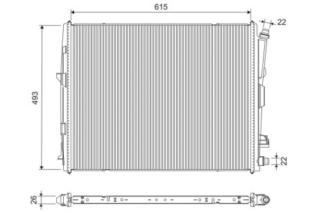 Радіатор охолоджування Valeo 701308