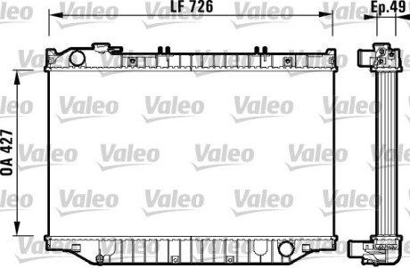 Радіатор охолоджування Valeo 732415