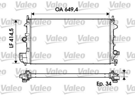 Радіатор системи охолодження Valeo 734339 (фото 1)