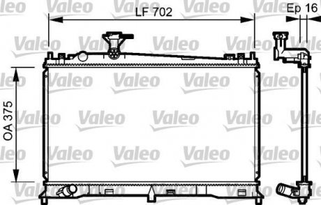 Радіатор системи охолодження Valeo 735053