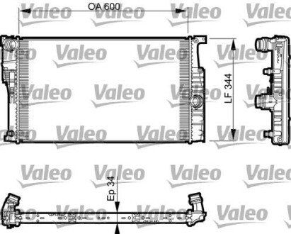 Радіатор, система охолодження двигуна Valeo 735493