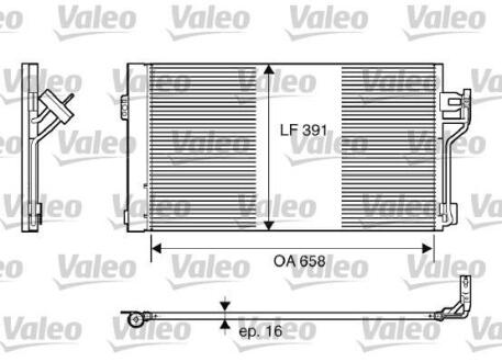 Конденсатор кондиціонера MERCEDES VITO Valeo 817842