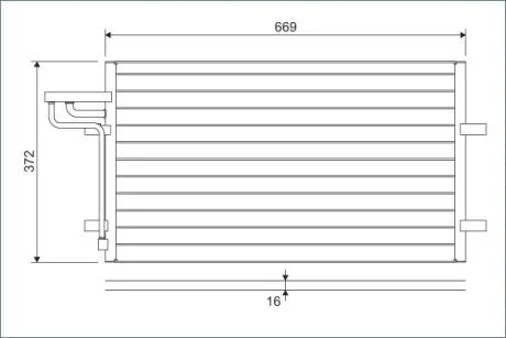 Конденсер кондіционера (пр-во VALEO) Valeo 818046
