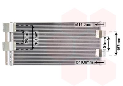 Конденсор кондиціонера LAND ROVER FREELANDER -06 Van Wezel 02005178