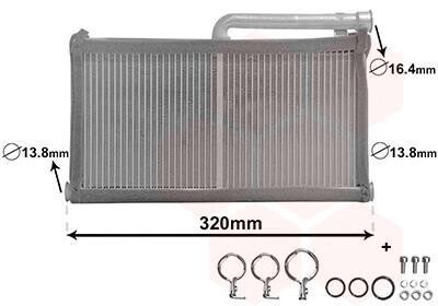 Радіатор обігрівача AUDI A6 04-11 Van Wezel 03006397