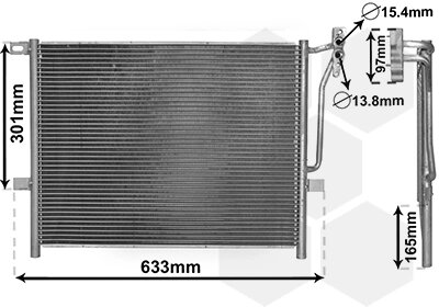 Конденсор кондиціонера BMW 3 E46/E83 NT-D 98-05 Van Wezel 06005203