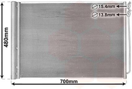 Радіатор кондиціонера Van Wezel 06005370