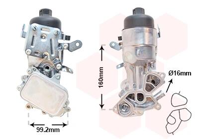 Радіатор масляний CITROEN/ PEUGEOT в зборі Van Wezel 09013730