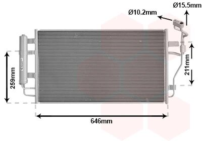 Радіатор кондиціонера NISSAN LEAF (2018) Van Wezel 13015713