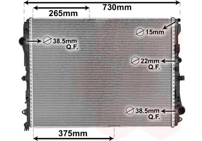 Радіатор охолодження MB E-class (W213/S213)/S-class (W222)/Vito (W447) 16- Van Wezel 30002667