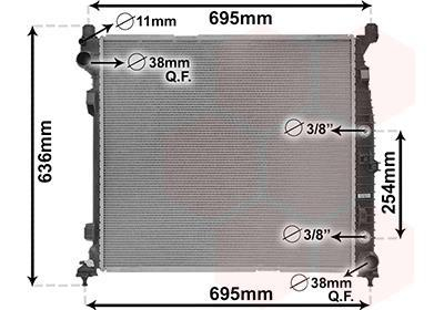 Радiатор MERCEDES GL-CLASS X 166 (12-) Van Wezel 30012704