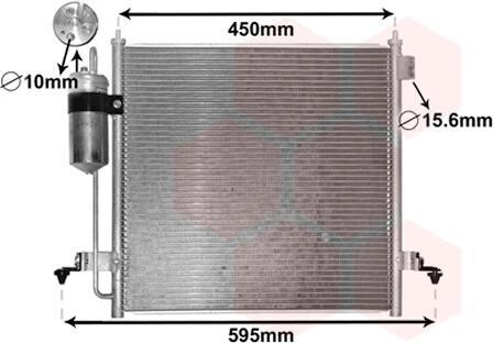 Конденсор кондиціонера MITSUBISHI L200 06>15 Van Wezel 32005218