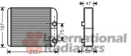 Радіатор обігрівача MITSUBISHI L200/GALANT5 ALL 96-03 Van Wezel 32006186