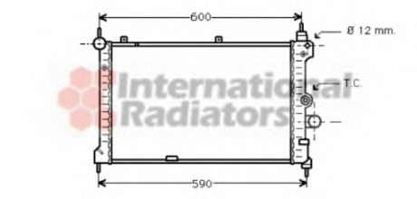 Радіатор KADETT E15TD/ASTRA F 17TD Van Wezel 37002127