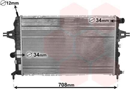Радіатор охолодження двигуна ASTRAG 1.7 TD / 2.0 DTi MT Van Wezel 37002252