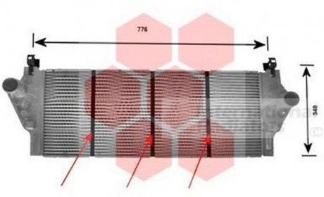 Радіатор інтеркулера Van Wezel 43004295 (фото 1)