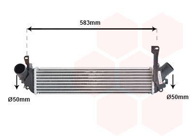 Інтеркулер RENAULT Kangoo 1.5D 05- Van Wezel 43014705