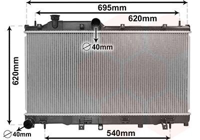 Радіатор охолодження SUBARU FORESTER 3/13 > 18 Van Wezel 51002113