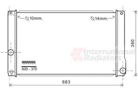 Радіатор охолодження PRIUS 1.8i HYBRID 09- Van Wezel 53002608