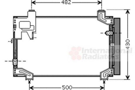 Радіатор кондиціонера TOYOTA AVENSIS/ COROLLA 20D4d/22D4d 05- Van Wezel 53005394