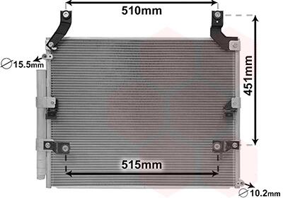 Конденсор кондиціонера LEXUS LX470 9/01>08 Van Wezel 53005697