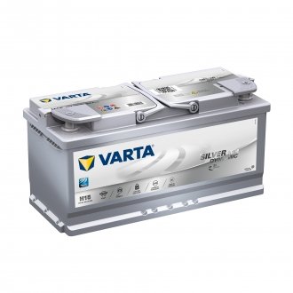 Акумулятор 105Ah-12v Start-Stop Plus AGM (394х175х190), R, EN 950 !КАТ. -10% VARTA 605 901 095 (фото 1)