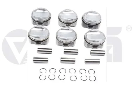 Поршень з поршневим кільцем (6 шт.) Audi A4, A5, A6, A7, A8, Q5, Q7, VW Touareg 3.0 (10-) VIKA 11071698201