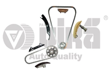 Комплект цепи ГРМ с планками и звездочками VW Golf (99-05),Passat (05-10,11-14),T5 (96-00),Touareg (02-10,10-)/Audi Q7 (06-10) VIKA 11091800401