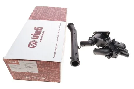 Корпус термостату з термостатом 80°C та патрубком VW Polo (01-09)/Seat Ibiza (03-09)  VIKA 11211843601
