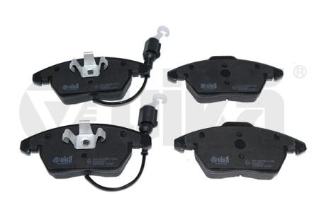 Колодки тормозные передние с датчиком износа Skoda Fabia (11-15),Octavia (04-13)/VW Golf (04-16),Jetta (06-15),Passat (06-12) VIKA 66980009201