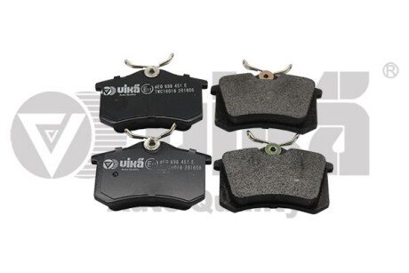 Колодки гальмівні задні без датчика Audi A4 (01-09),A6 (00-05) VIKA 66981100701
