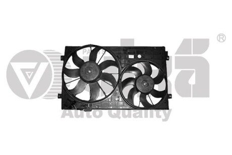 Дифузор вентилятора з двома вентиляторами 200W+150W з блоком управління VW Touran (03-10)/Audi A3 (03-12) VIKA 91210547801